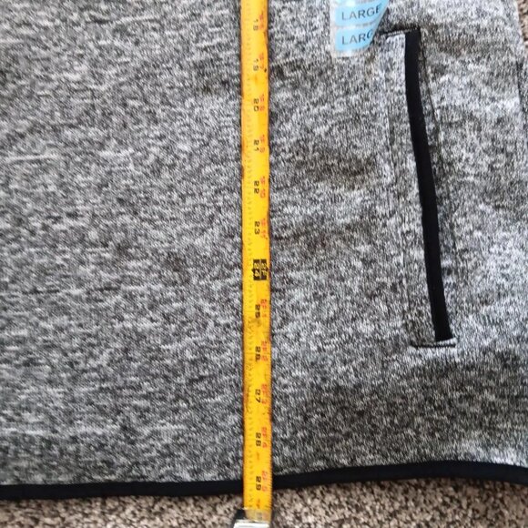 Eddie Bauer Fleece 1/4 Zip Sweater Fleece Men's Large Gray &black NOS - Picture 6 of 6
